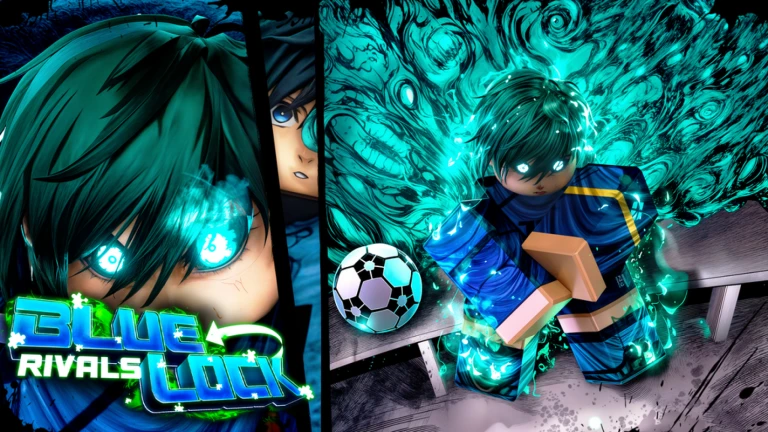 Blue Lock Rivals Character with Blue Energy